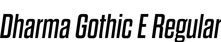 Dharma Gothic E Regular Italic Font Download Free